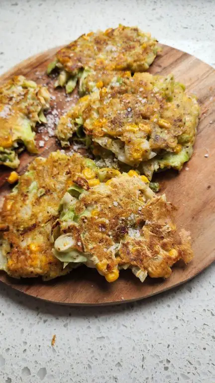 Cabbage and Corn Fritters