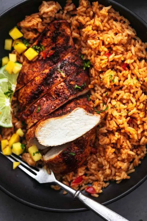 Cajun Spiced Chicken Barb with Dirty Rice