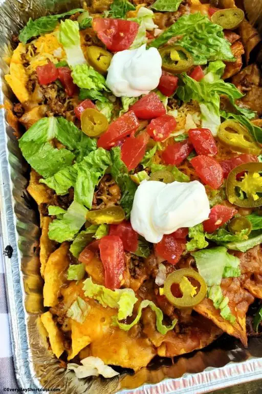 Campfire Nachos with All the Fixings