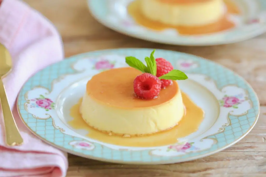 Caramel Flan with Whipped Cream