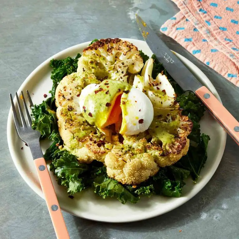 Cauliflower Steaks with Hollandaise Sauce