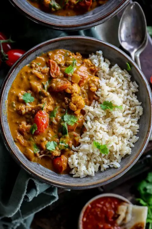 Cauliflower and Lentil Curry