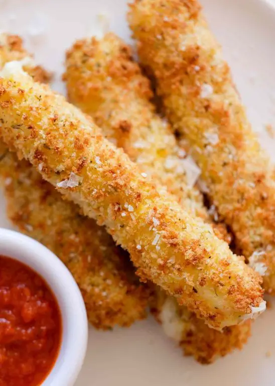 Cheesy Air Fryer Mozzarella Sticks