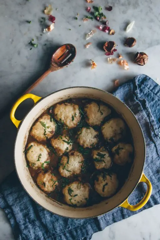 Chestnut Flour Dumplings in Broth