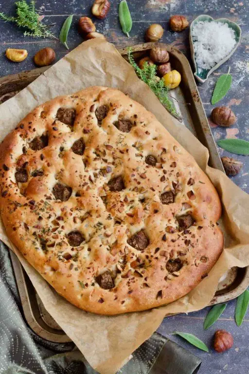 Chestnut Flour Focaccia with Rosemary