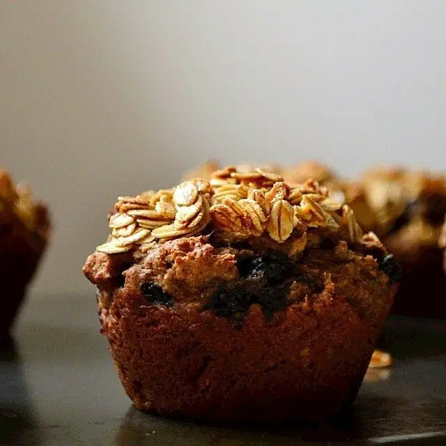 Chestnut Flour Muffins with Blueberries