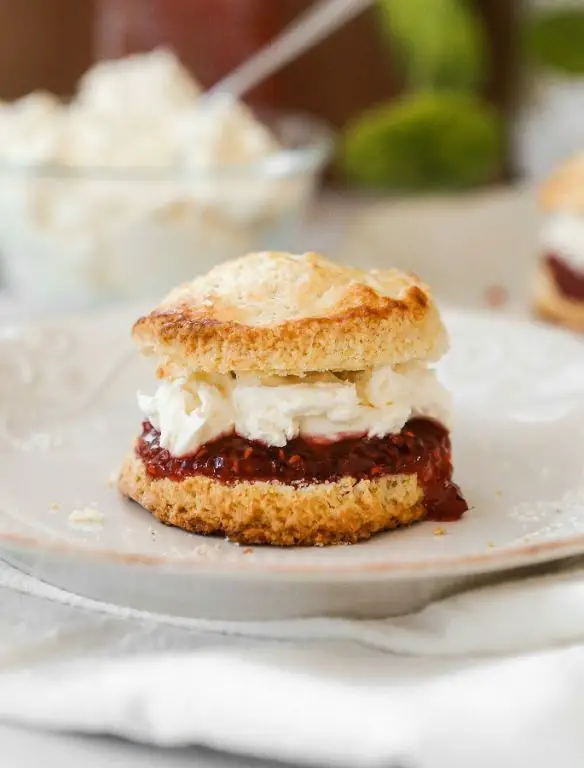 Chestnut Flour Scones with Clotted Cream