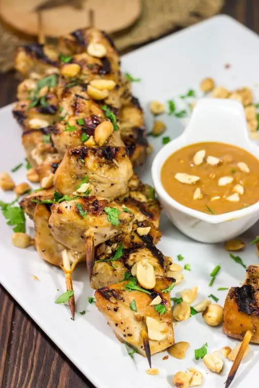 Chichinga Grilled Kebabs with Peanut Sauce
