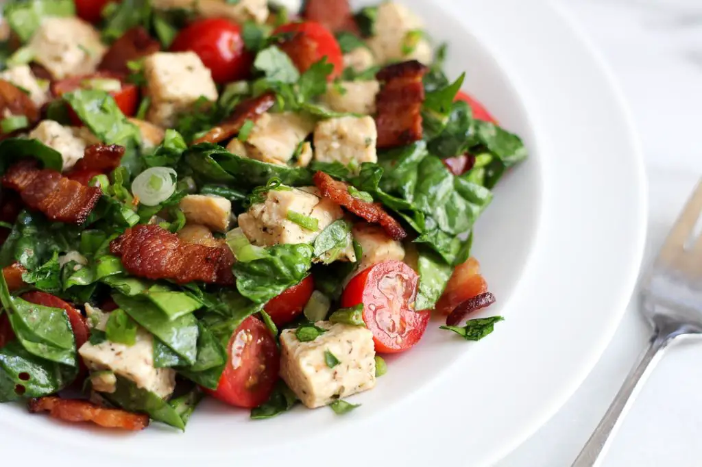 Chicken Bacon Spinach Salad