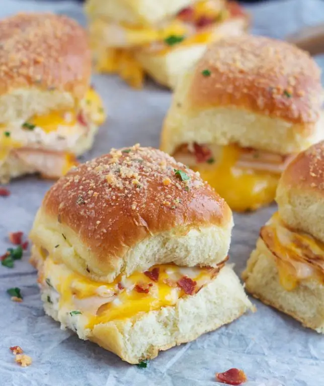 Chicken Bacon and Cheese Sliders