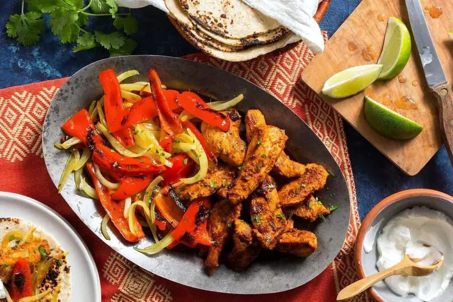 Chicken Fajitas with Peppers and Onions