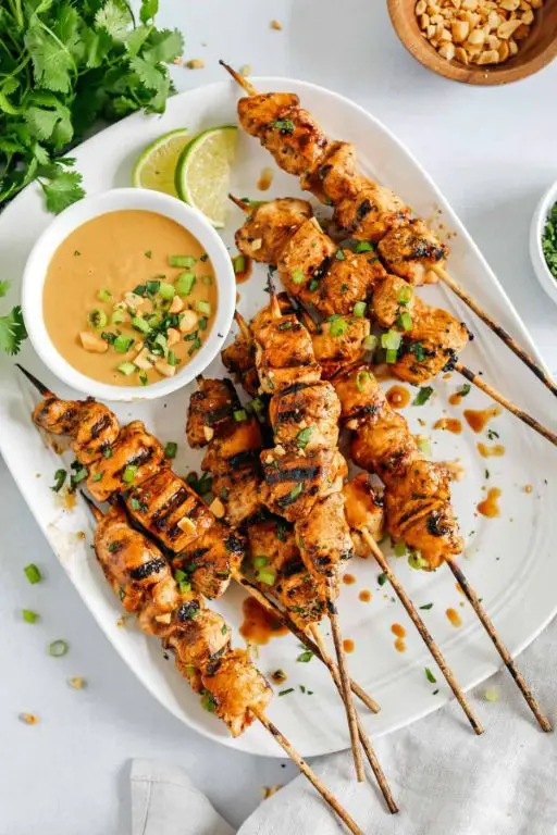 Chicken Satay with Peanut Sauce