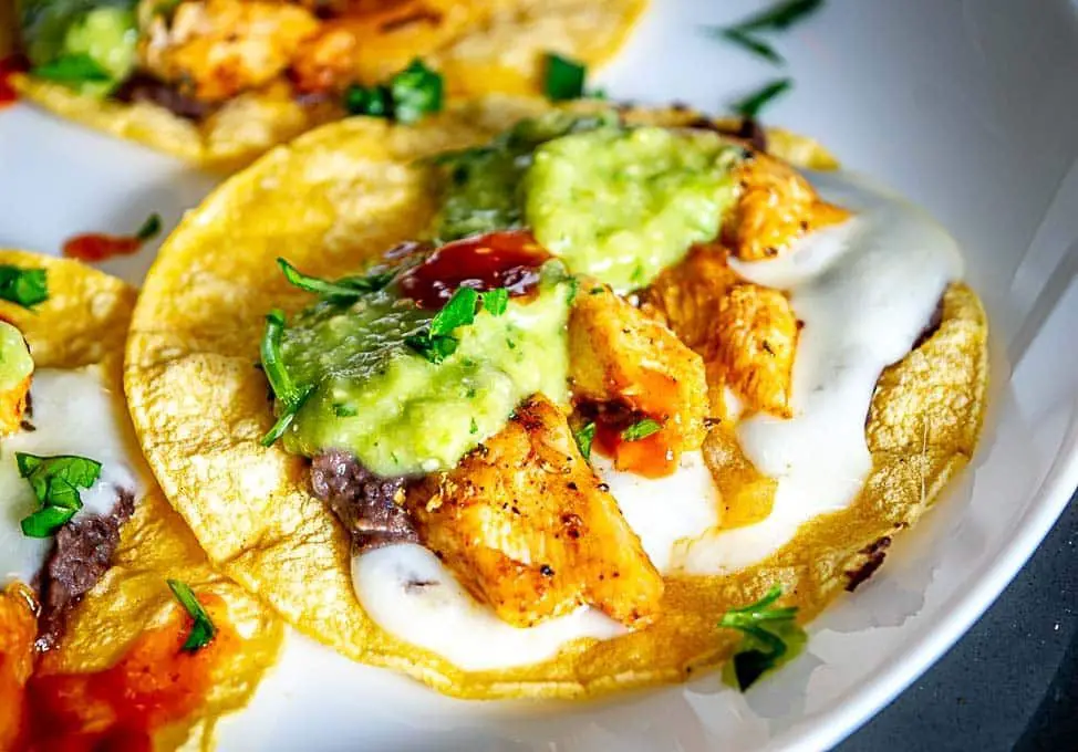 Chicken Tacos with Avocado Salsa
