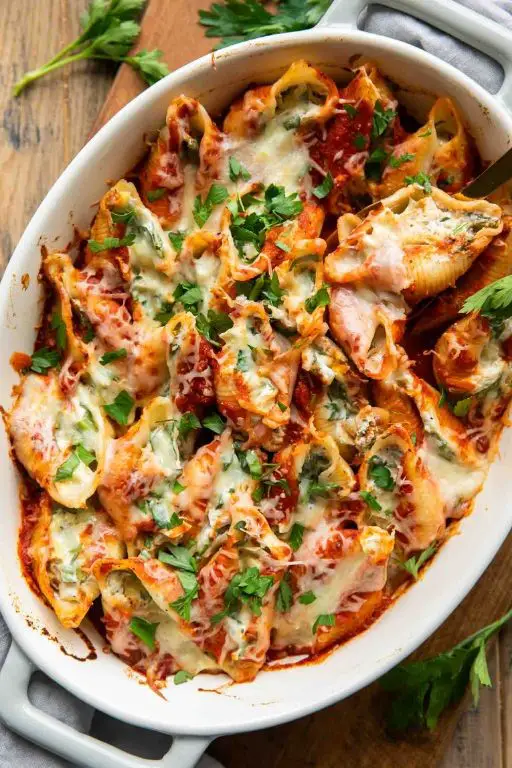 Chicken and Spinach Stuffed Shells