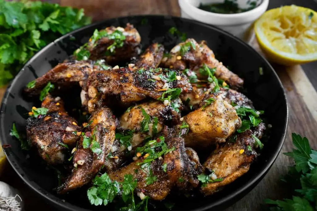 Chimichurri Glazed Grilled Chicken Wings