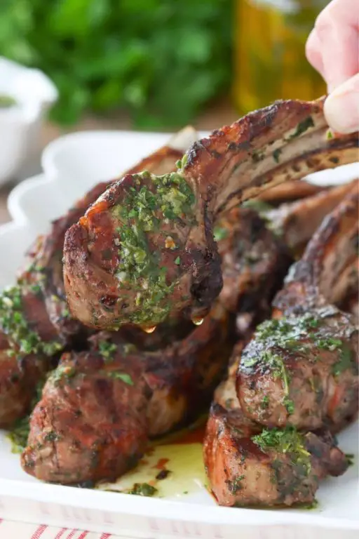 Chimichurri Glazed Lamb Chops