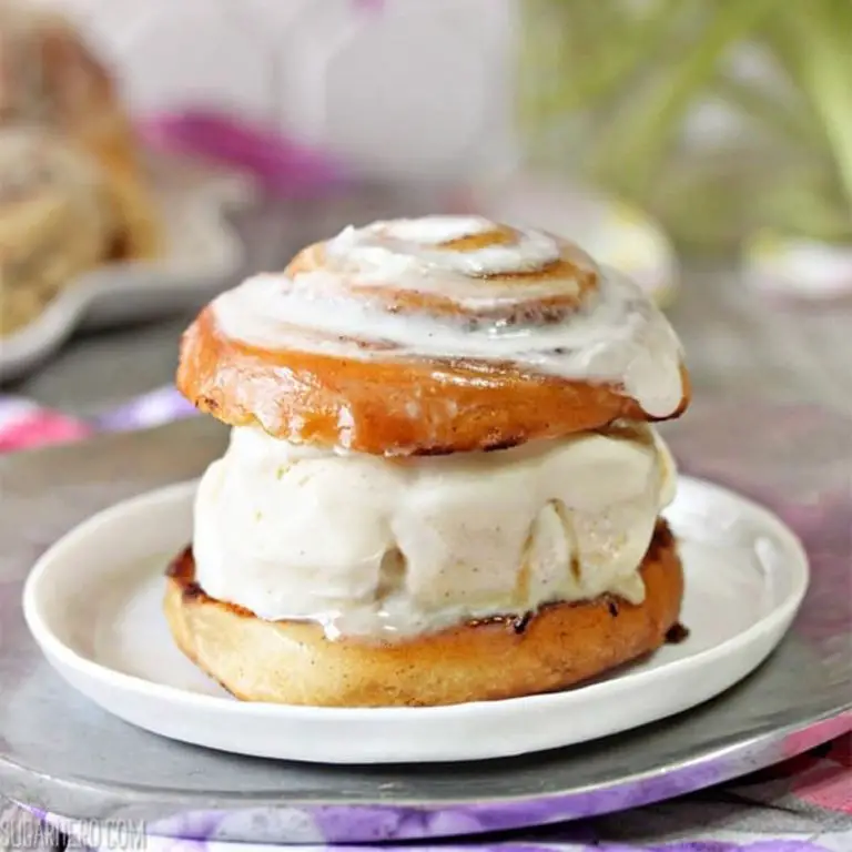 Cinnamon Roll Ice Cream Sandwich