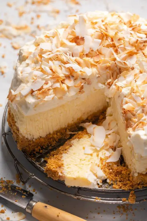 Coconut Milk Cheesecake with Graham Cracker Crust