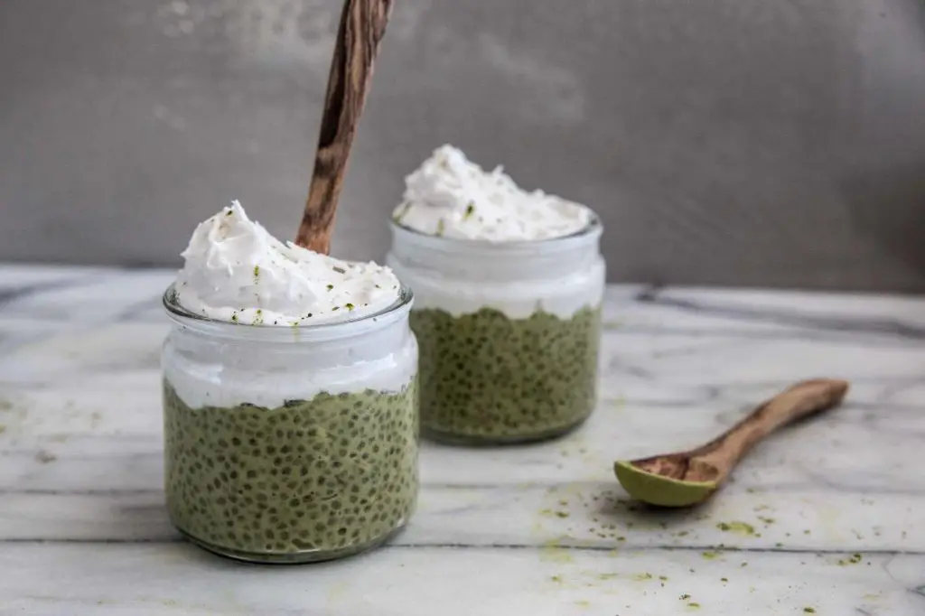 Coconut Milk Matcha Pudding