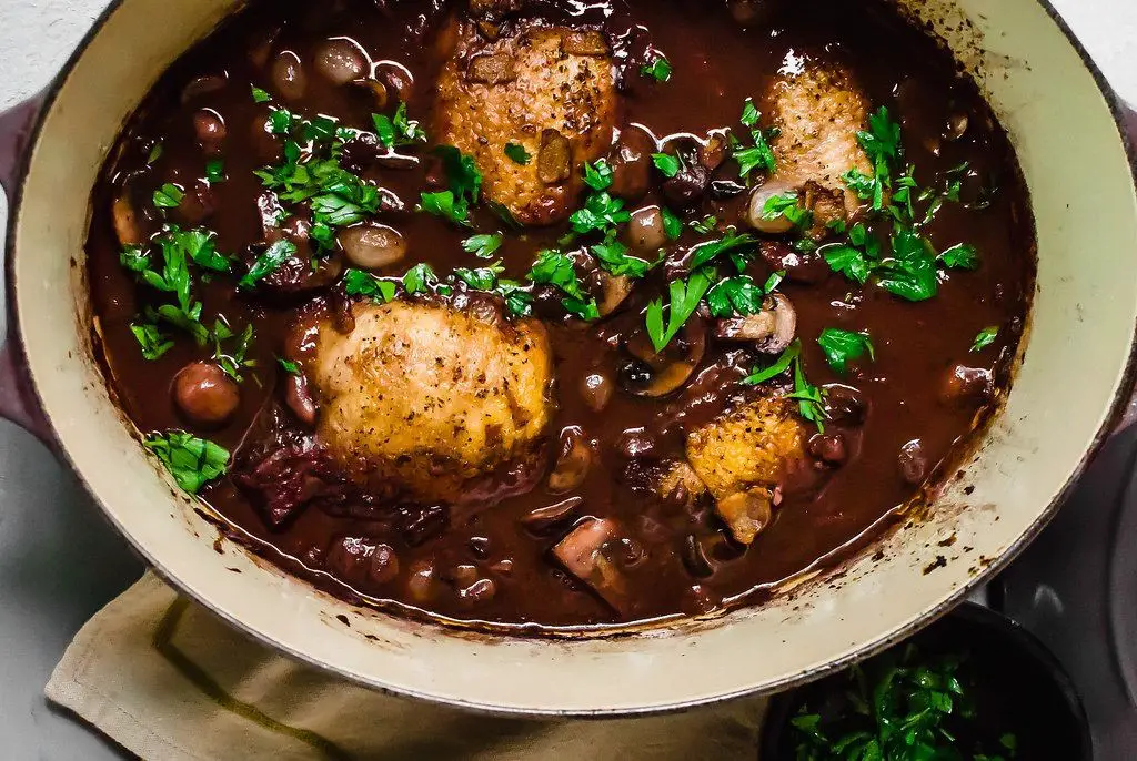 Coq au Vin with Mushrooms