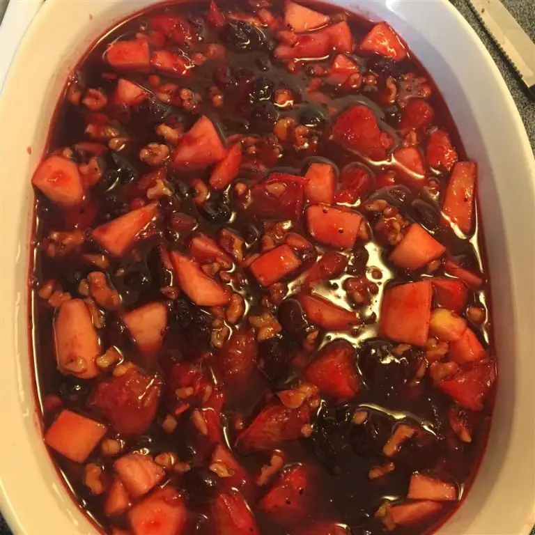 Cranberry Jello with Walnuts