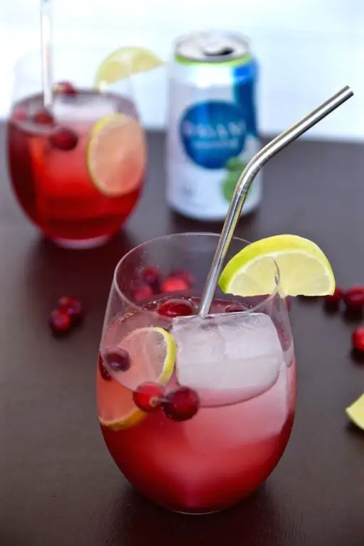 Cranberry Lime Sparkler