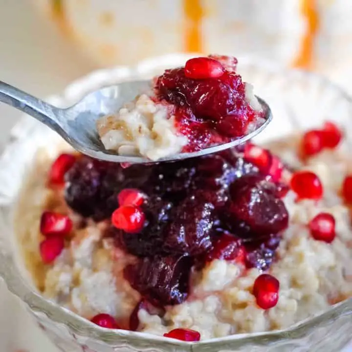 Cranberry Sauce Oatmeal