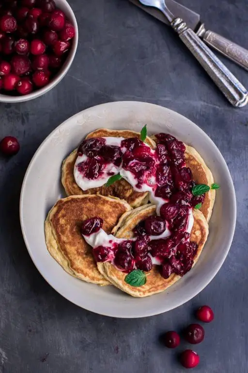 Cranberry Sauce Pancakes