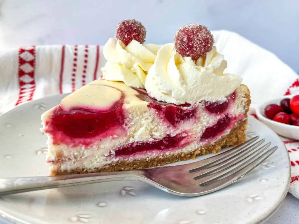 Cranberry Swirl Cheesecake