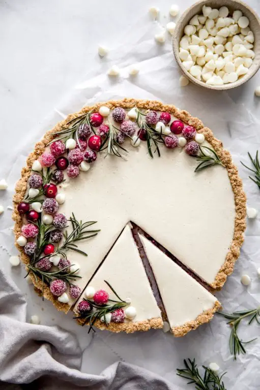 Cranberry and White Chocolate Tart