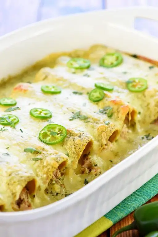 Creamy Jalapeno Chicken Enchiladas