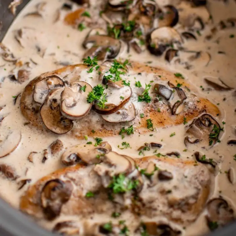 Creamy Mushroom Slow Cooker Chicken Breast