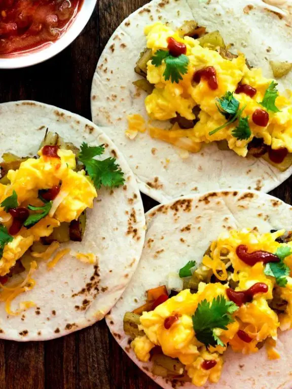 Crescent Roll Breakfast Tacos with Scrambled Eggs