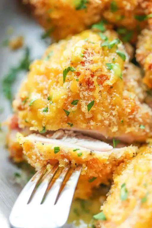 Crispy Breaded Chicken Thighs with Honey Mustard Glaze