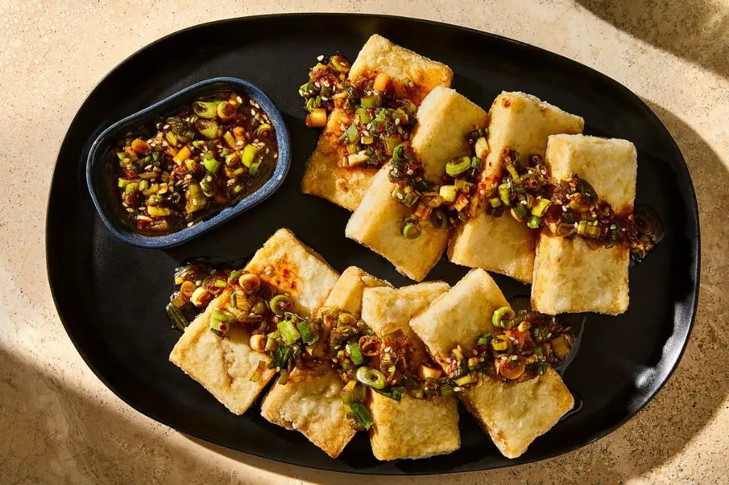 Crispy Pan-Fried Tofu with Soy Glaze