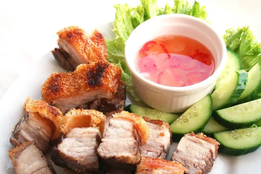 Crispy Pork Cushion with Sweet Chili Glaze