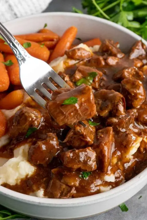 Crock Pot Beef Tips with Worcestershire Sauce