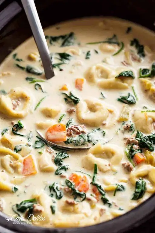 Crock Pot Creamy Tortellini Soup
