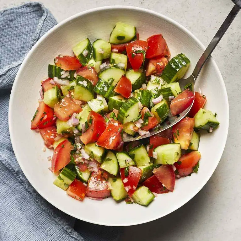 Cucumber Tomato Salad with Lemon Vinaigrette