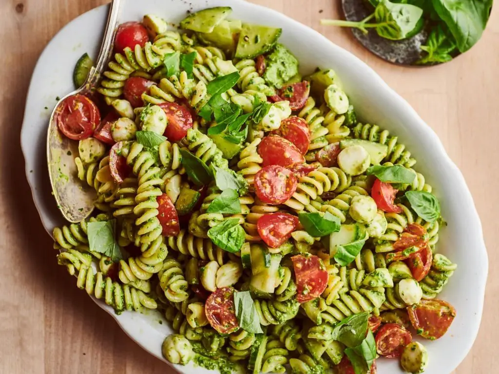 Cucumber and Basil Pesto Pasta
