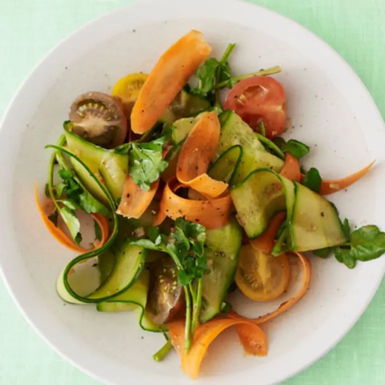 Cucumber and Carrot Ribbon Salad