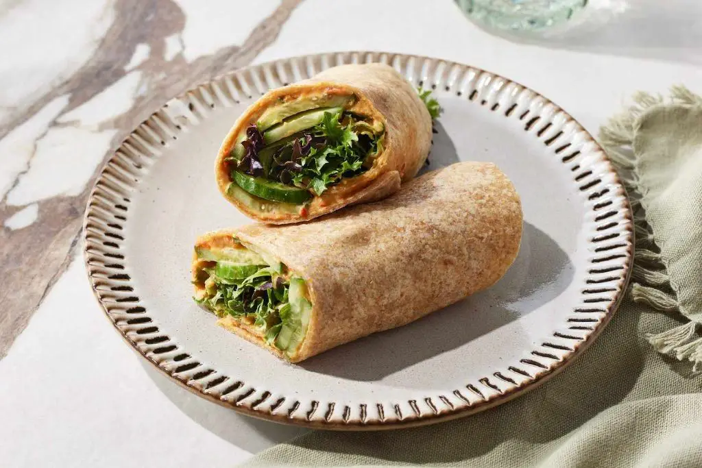 Cucumber and Hummus Wraps