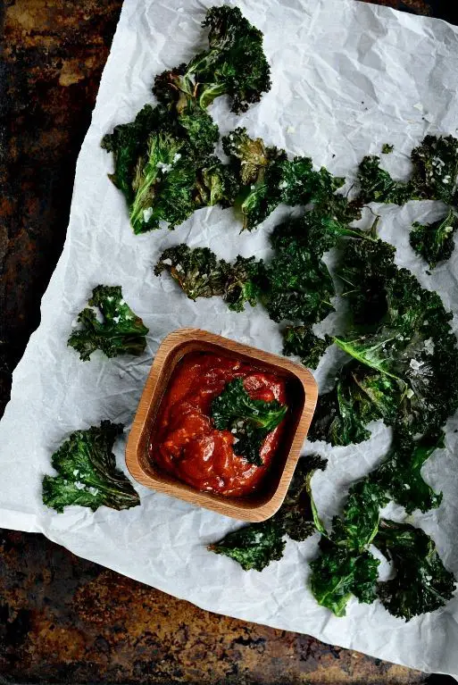 Curry Spiced Crispy Kale Snacks