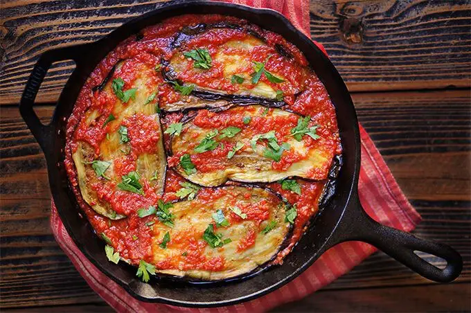 Eggplant and Tomato Breakfast Bake