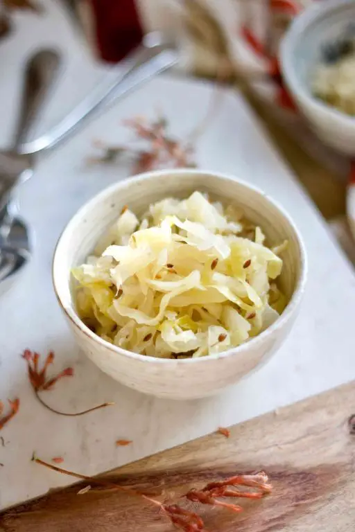Fermented Sauerkraut with Caraway Seeds