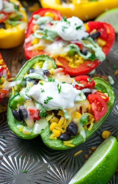 Feta and Avocado Stuffed Peppers