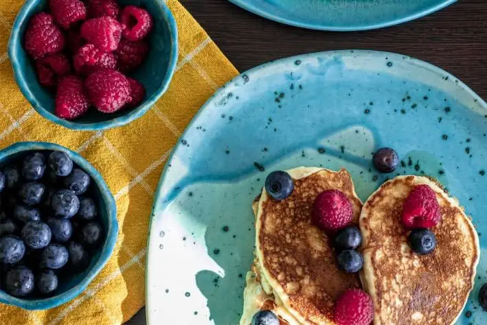 Finnish pancake with fresh berries