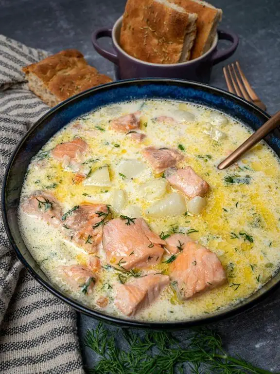 Finnish salmon soup