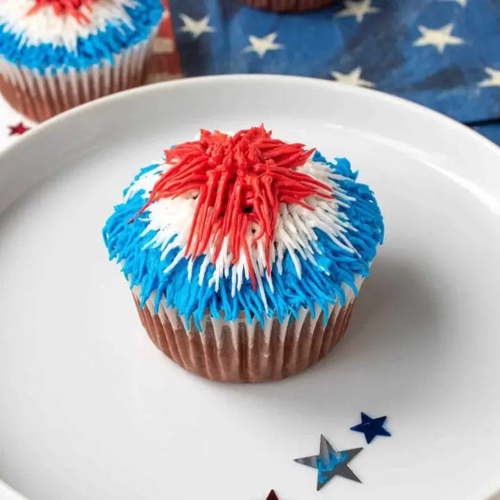 Firecracker Red Velvet Cupcakes