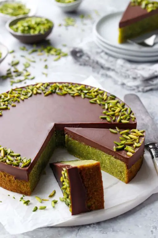 Flourless Chocolate Pistachio Cake